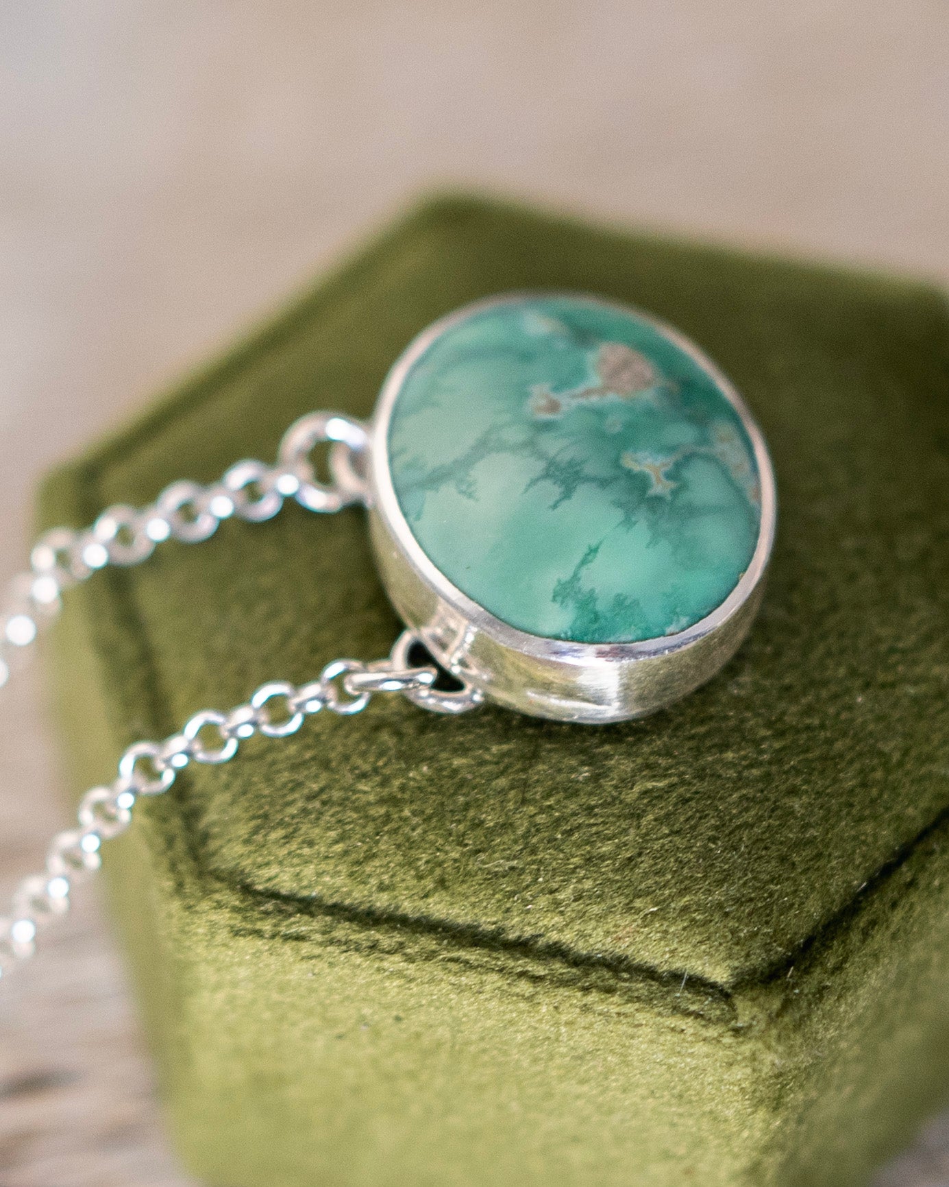 Natural Siren Storm Variscite Necklace