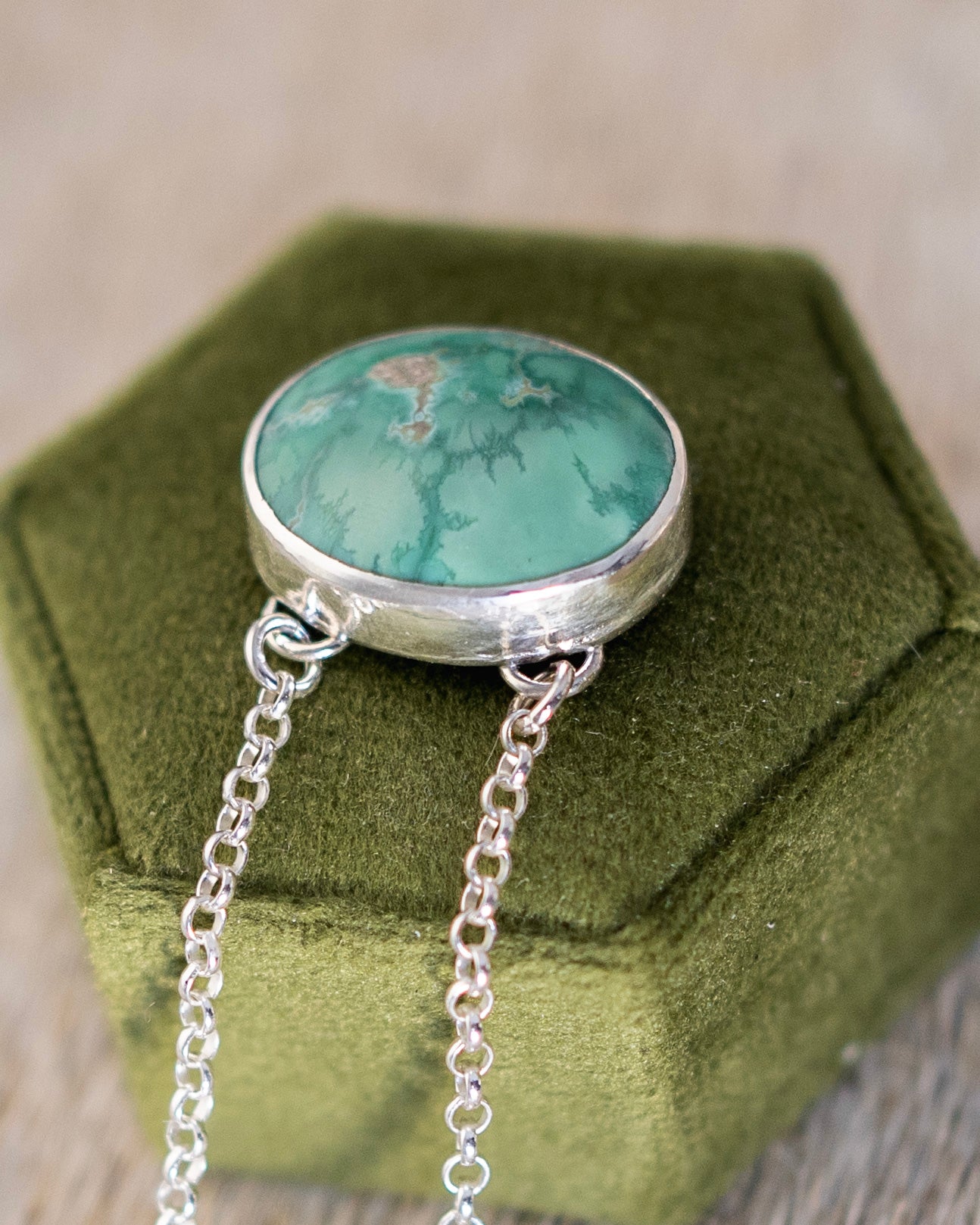 Natural Siren Storm Variscite Necklace