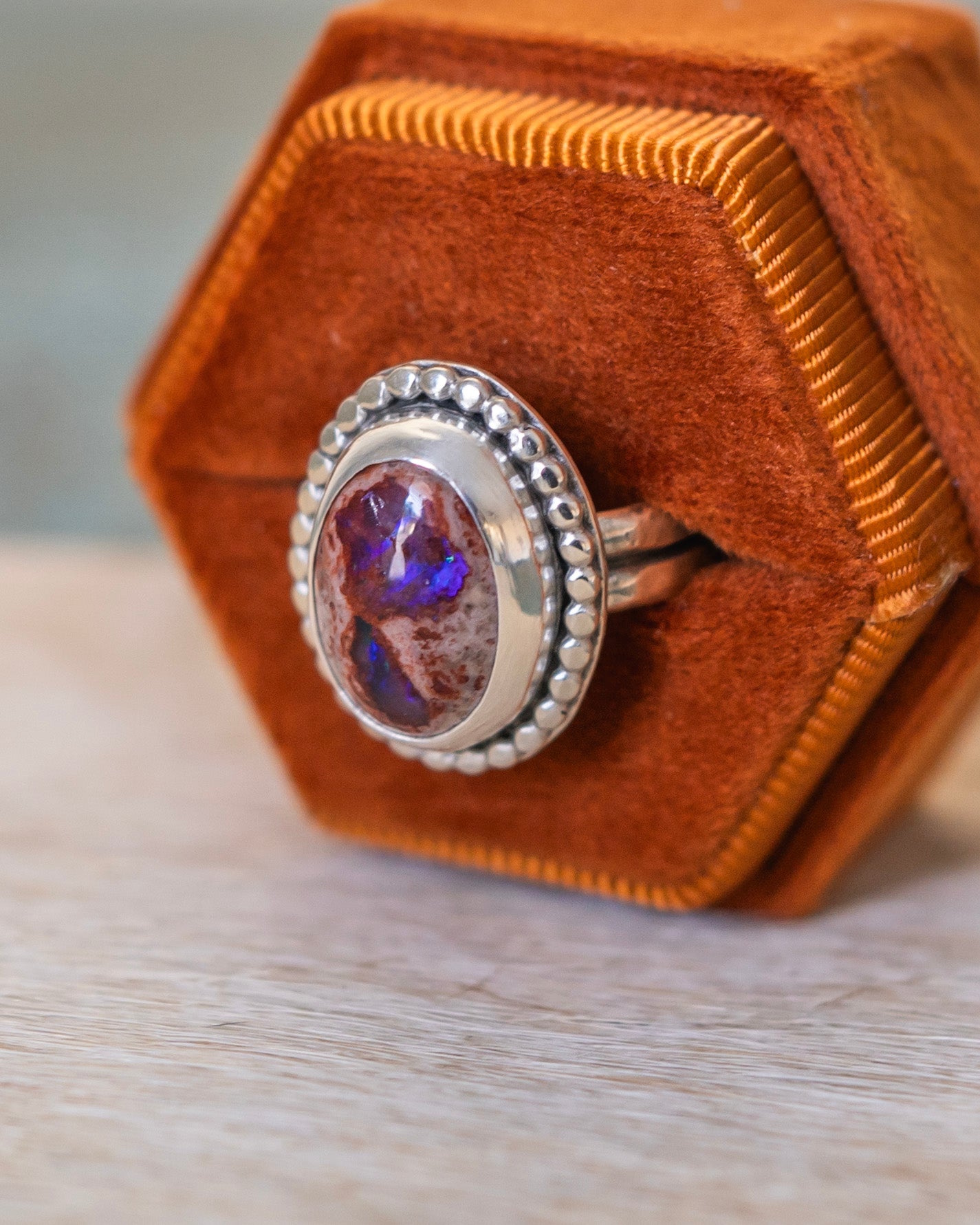 Natural Mexican Fire Opal Ring