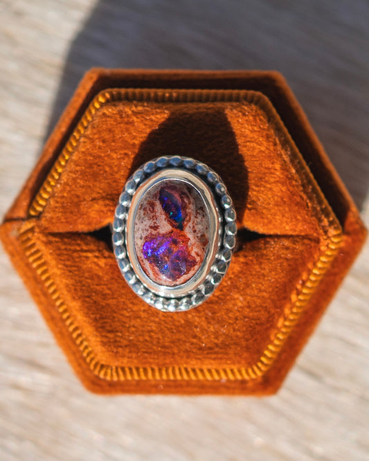 Natural Mexican Fire Opal Ring