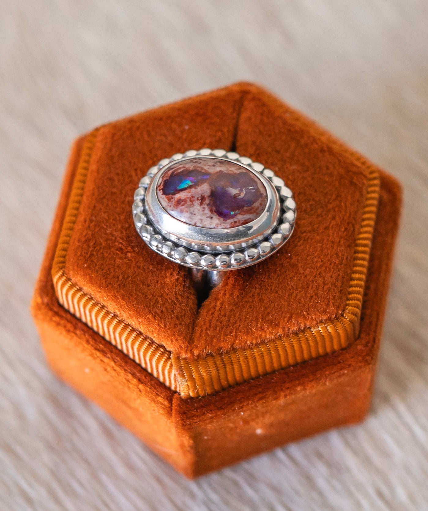 Natural Mexican Fire Opal Ring