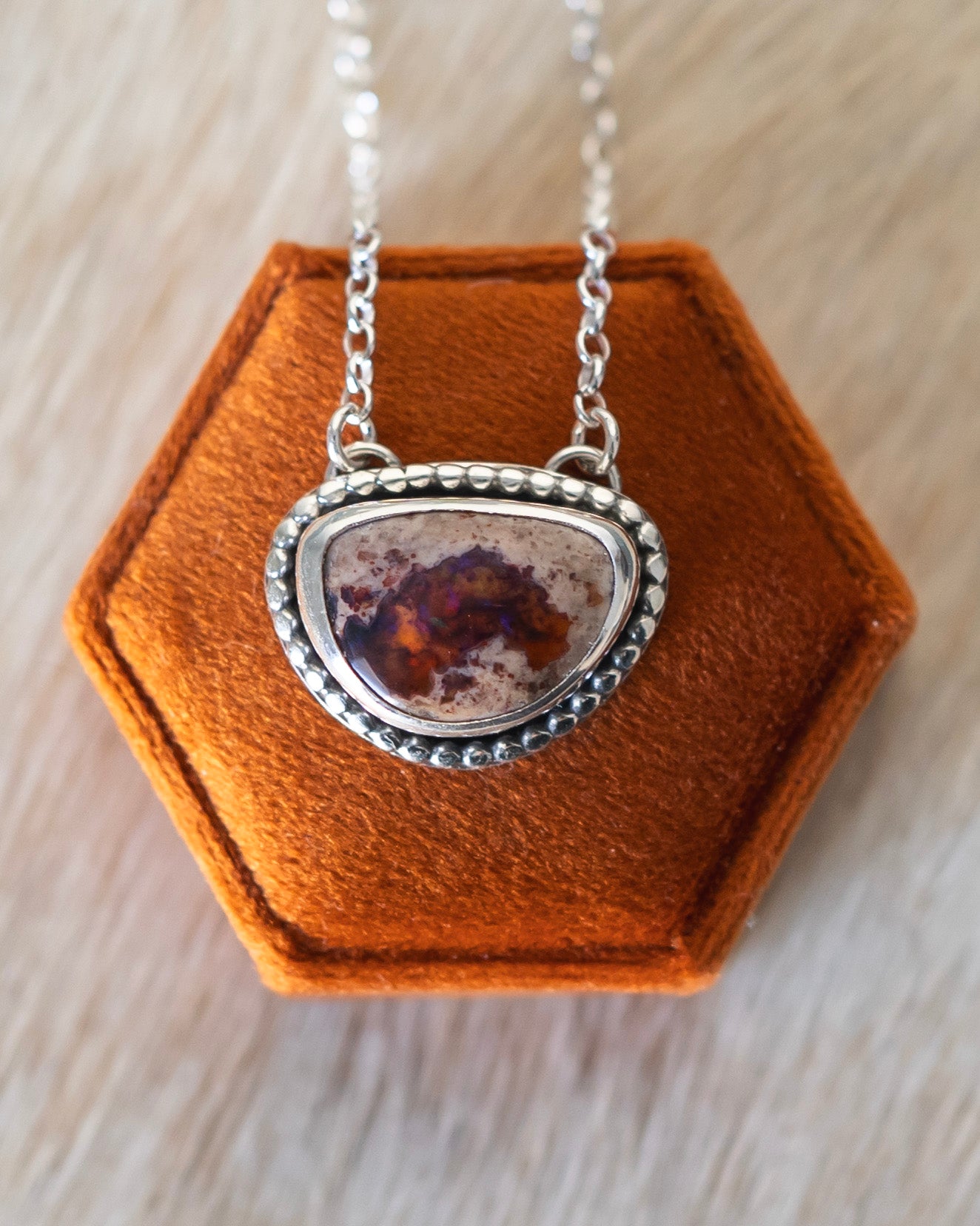 Natural Mexican Fire Opal Necklace