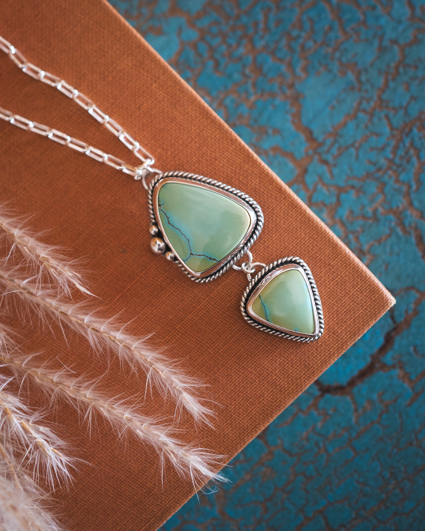 Top Grade Natural Iron Maiden Turquoise Statement Necklace