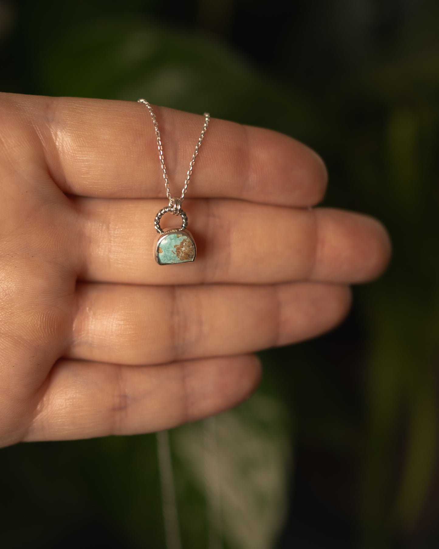 Dainty Natural Sand Hill Turquoise Necklace