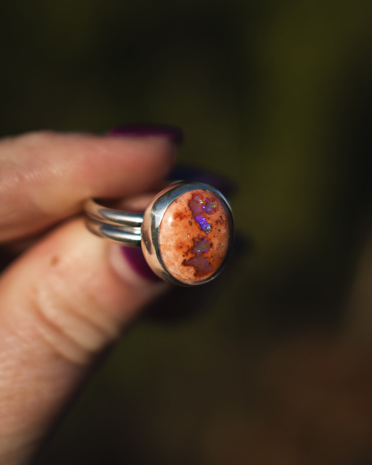 Natural Mexican Fire Opal Ring