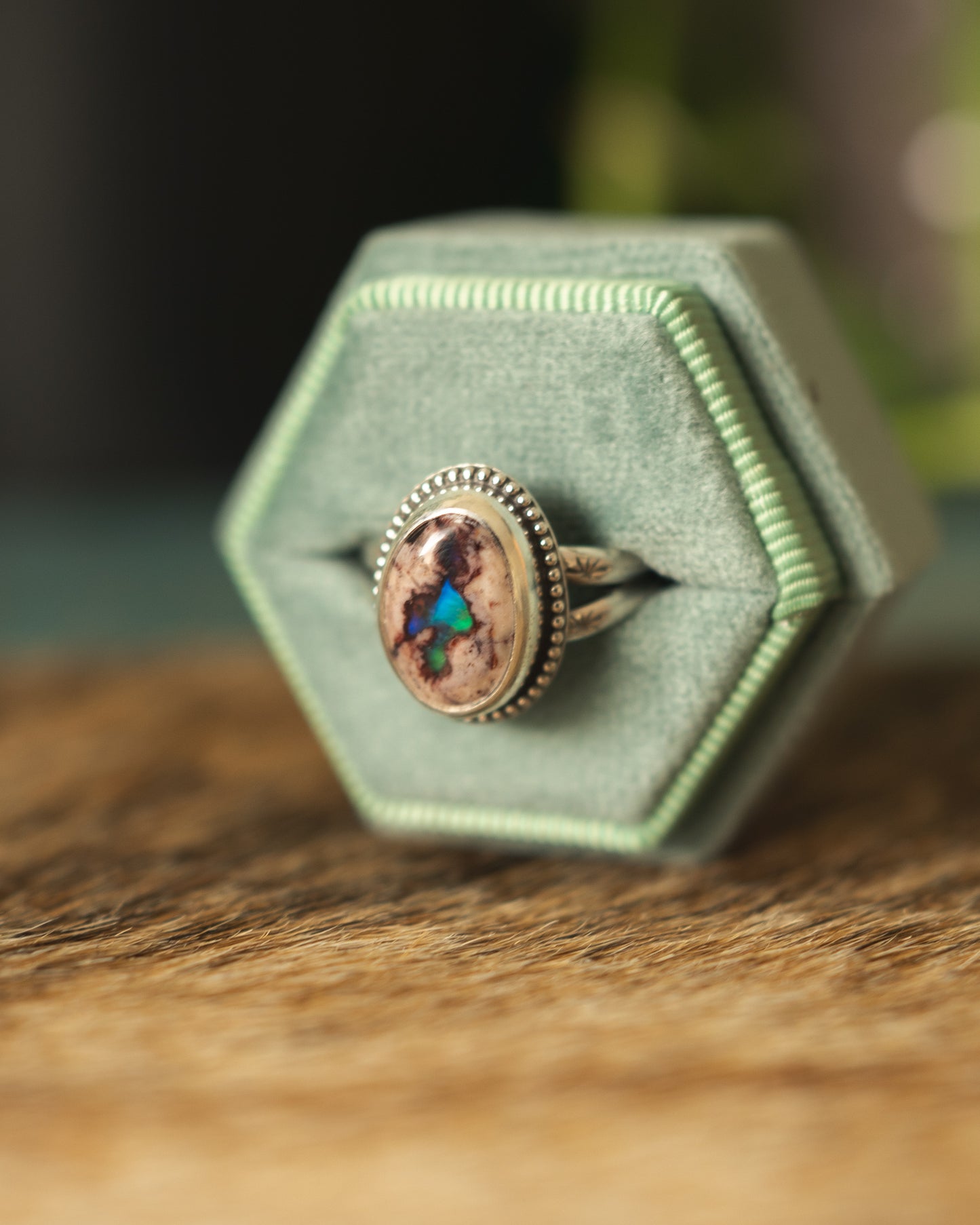 Natural Mexican Fire Opal Ring