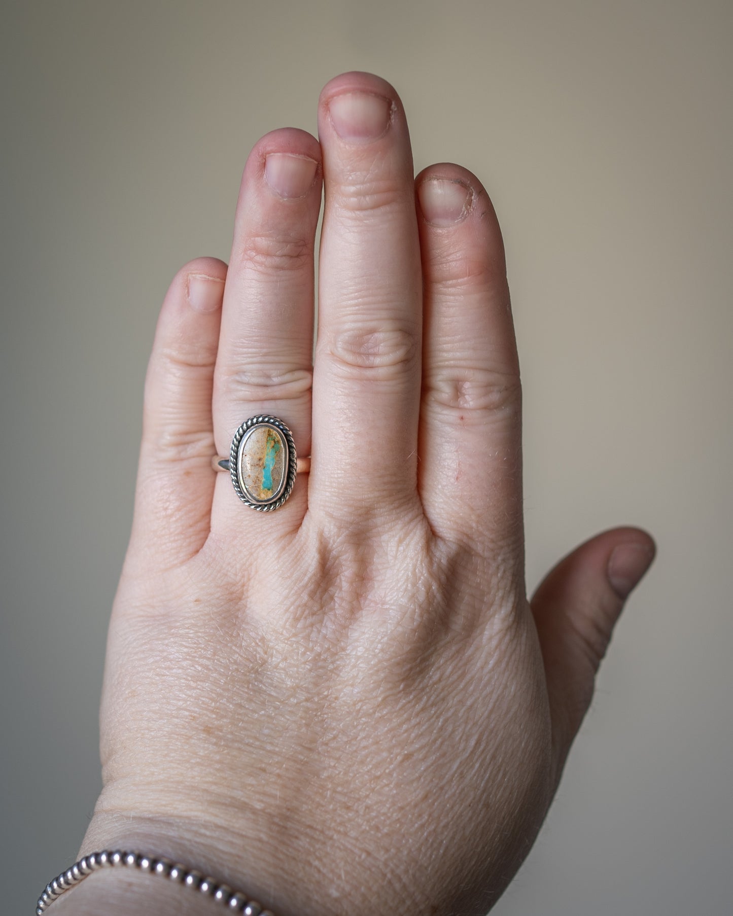 Natural Royston Ribbon Turquoise Ring